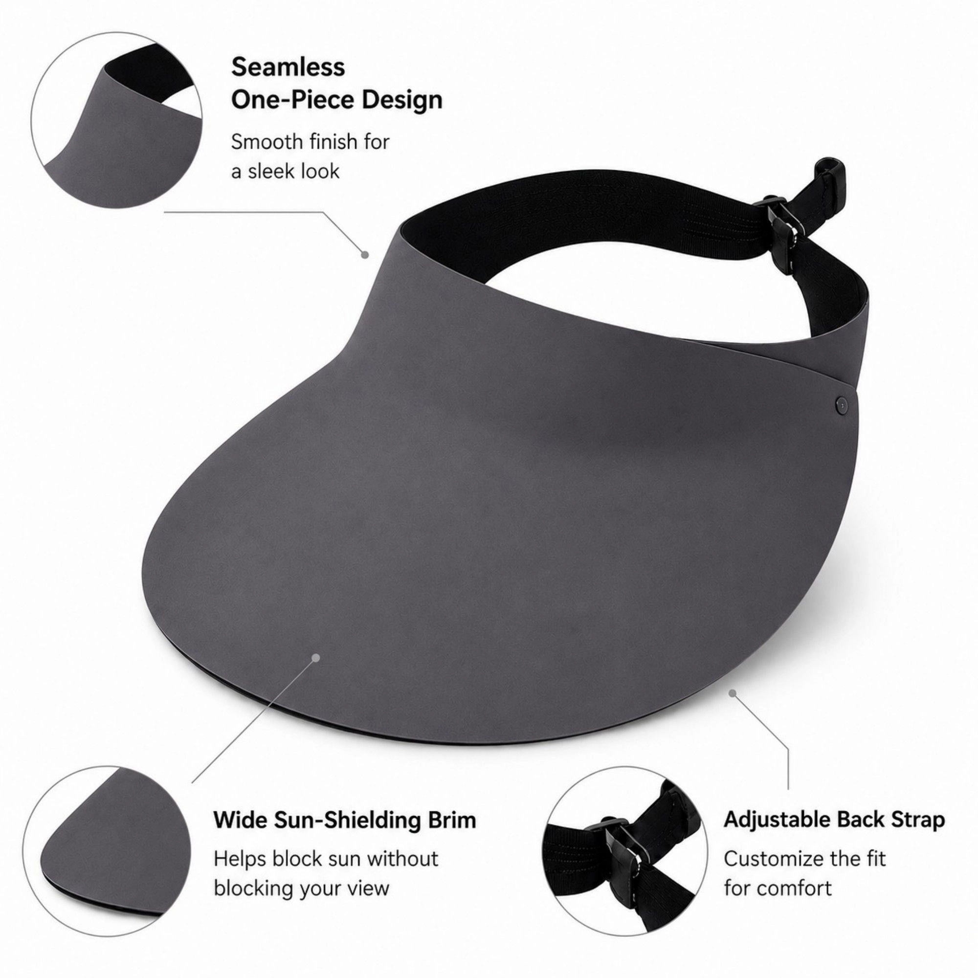 Alilang Women's Foldable Packable Wide Brim Sun Visor Hat with Roll Up Travel Design