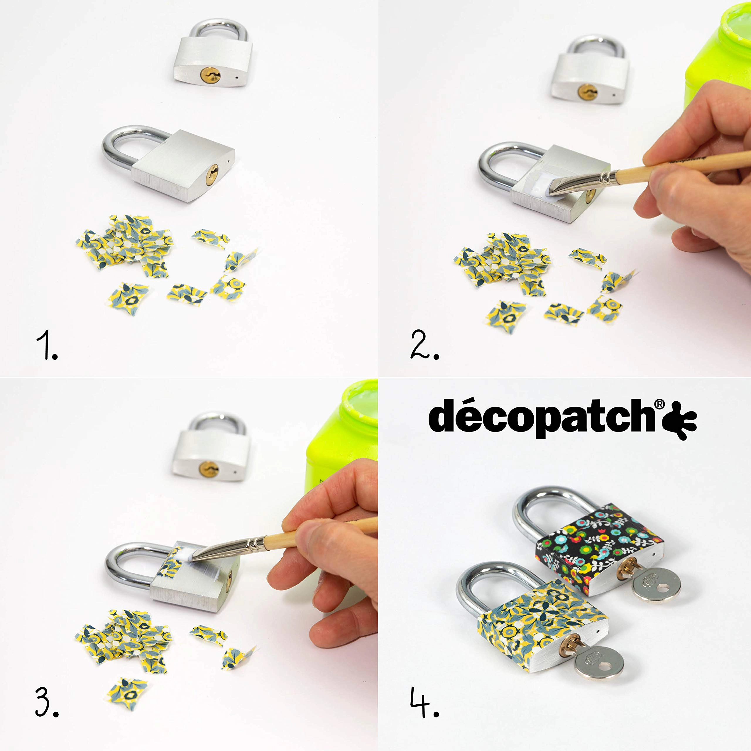 Decopatch Yellow Crackle Paper Sheets - Pack of 11 3/4 x 15 3/4