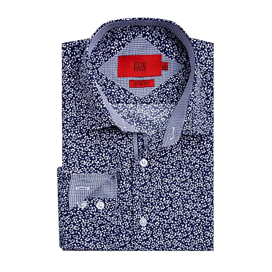 Elie Balleh Boys Slim Fit Elie Balleh Boys' Floral Printed Button-Down Shirt