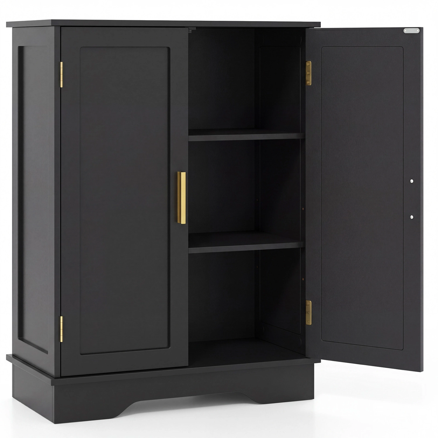 Glintex 2-Door Bathroom Cabinet with Removable Height-Adjustable Shelves