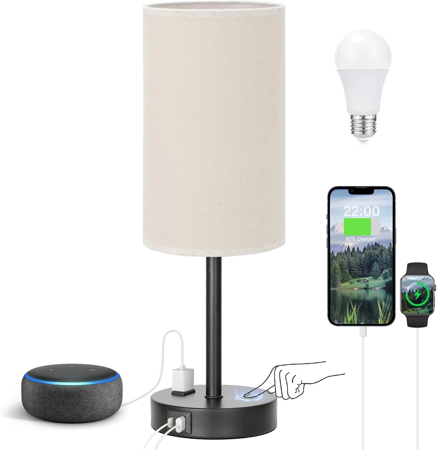 Fenmzee Bedside Lamp for Bedroom