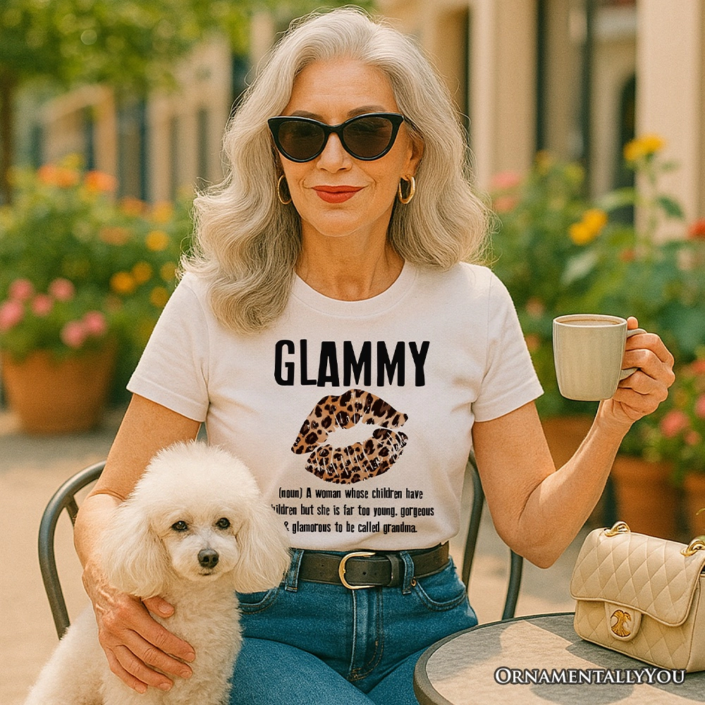 OrnamentallyYou Womens Glammy Leopard Lips T-Shirt