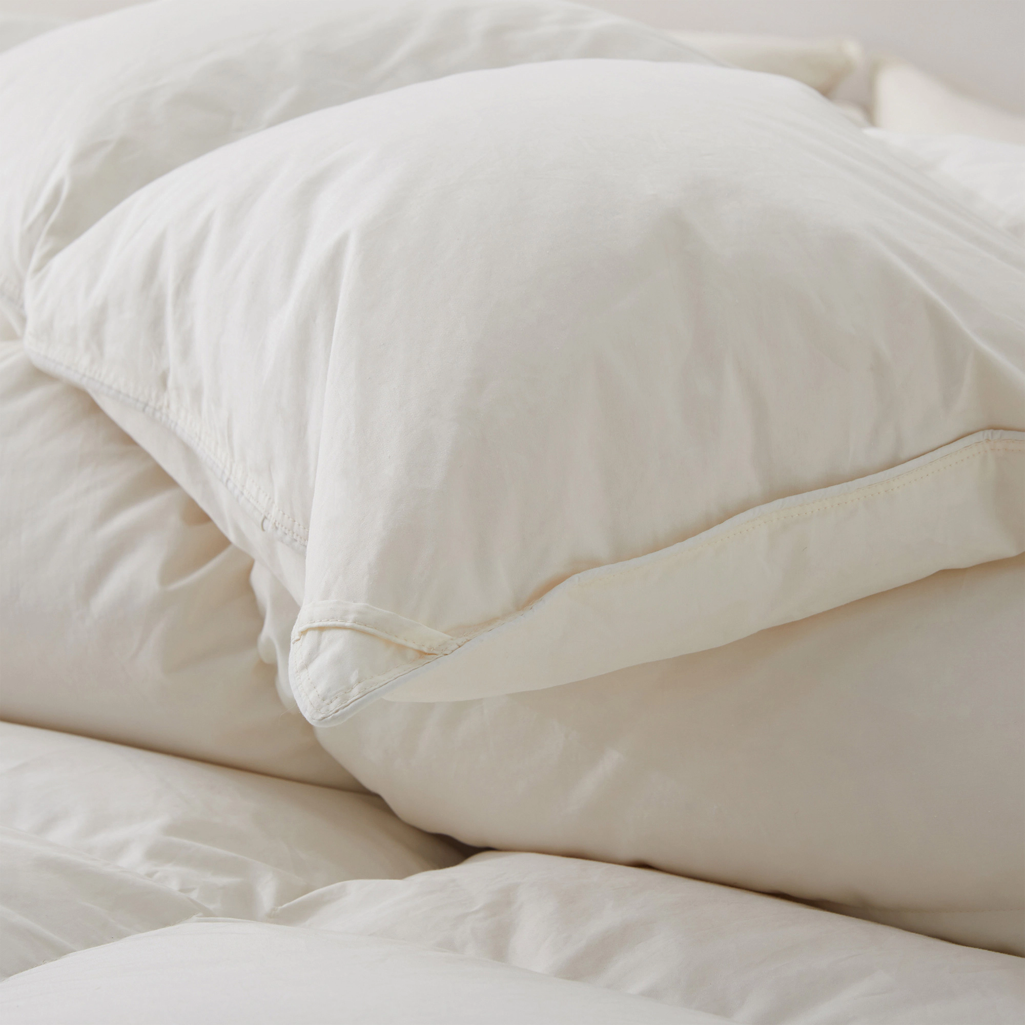 Unikome 800 Fill Power Down Comforter Insert, 100% Organic Cotton Cover Luxury Duvet Bedding