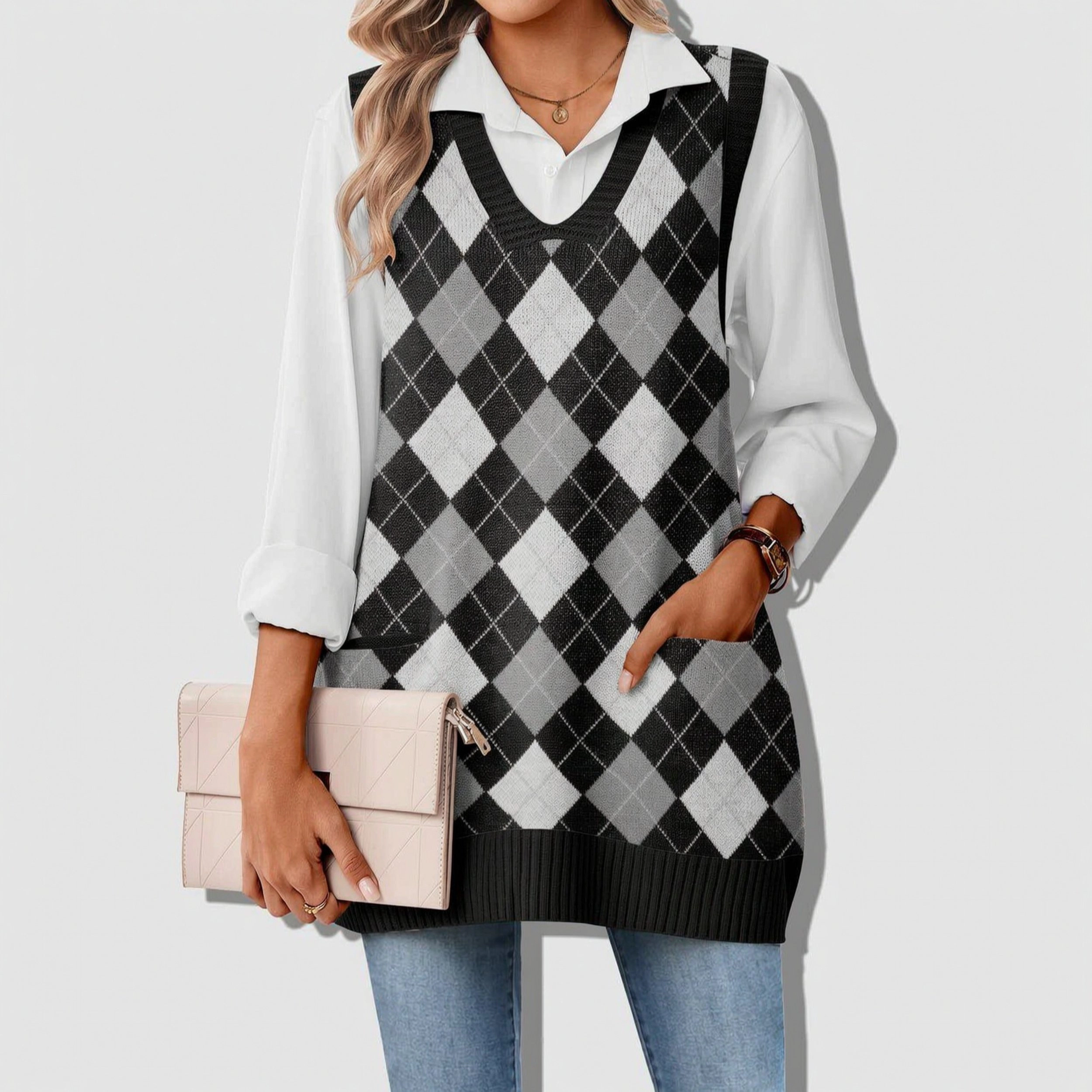 Zeagoo Women's V-Neck Knit Sweater Vest