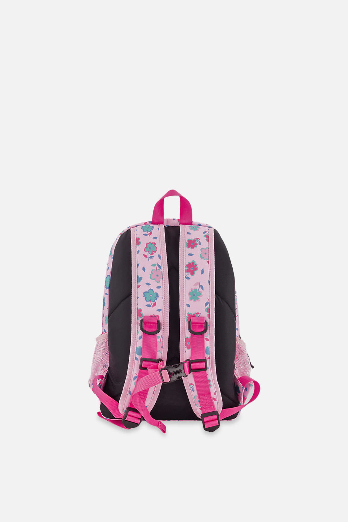 Deux par Deux Girls Flower Print Three-Compartment Preschool Backpack