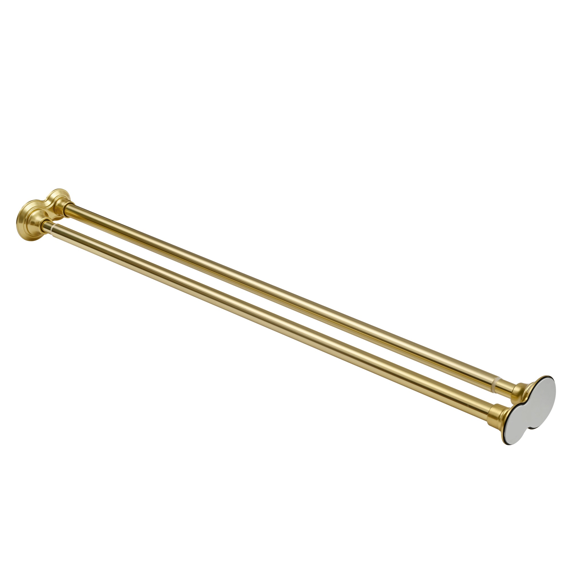 Utopia Alley 45-72 Inch Rustproof Double Tension No-Drill Shower Rod Set, with 24 Metal Hooks & 71"×71" Clear PEVA Liner
