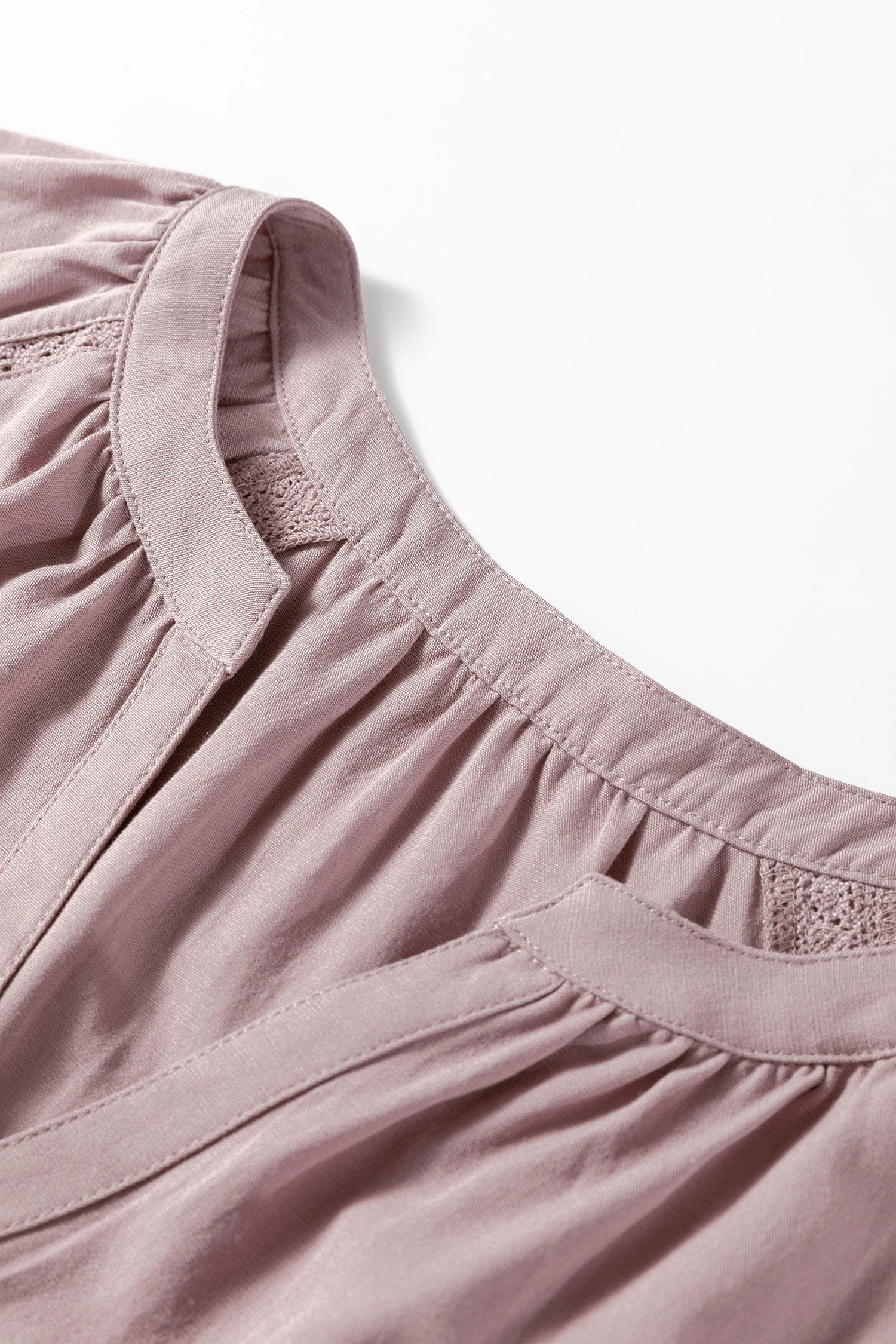 Threaded Pear Women's Ainsley Slit Ruffled Loose Blouse