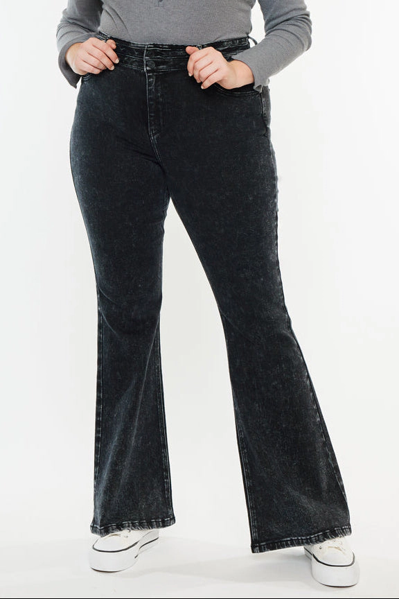 KanCan Women's Plus Ultra High Rise Flare Jeans Amirah