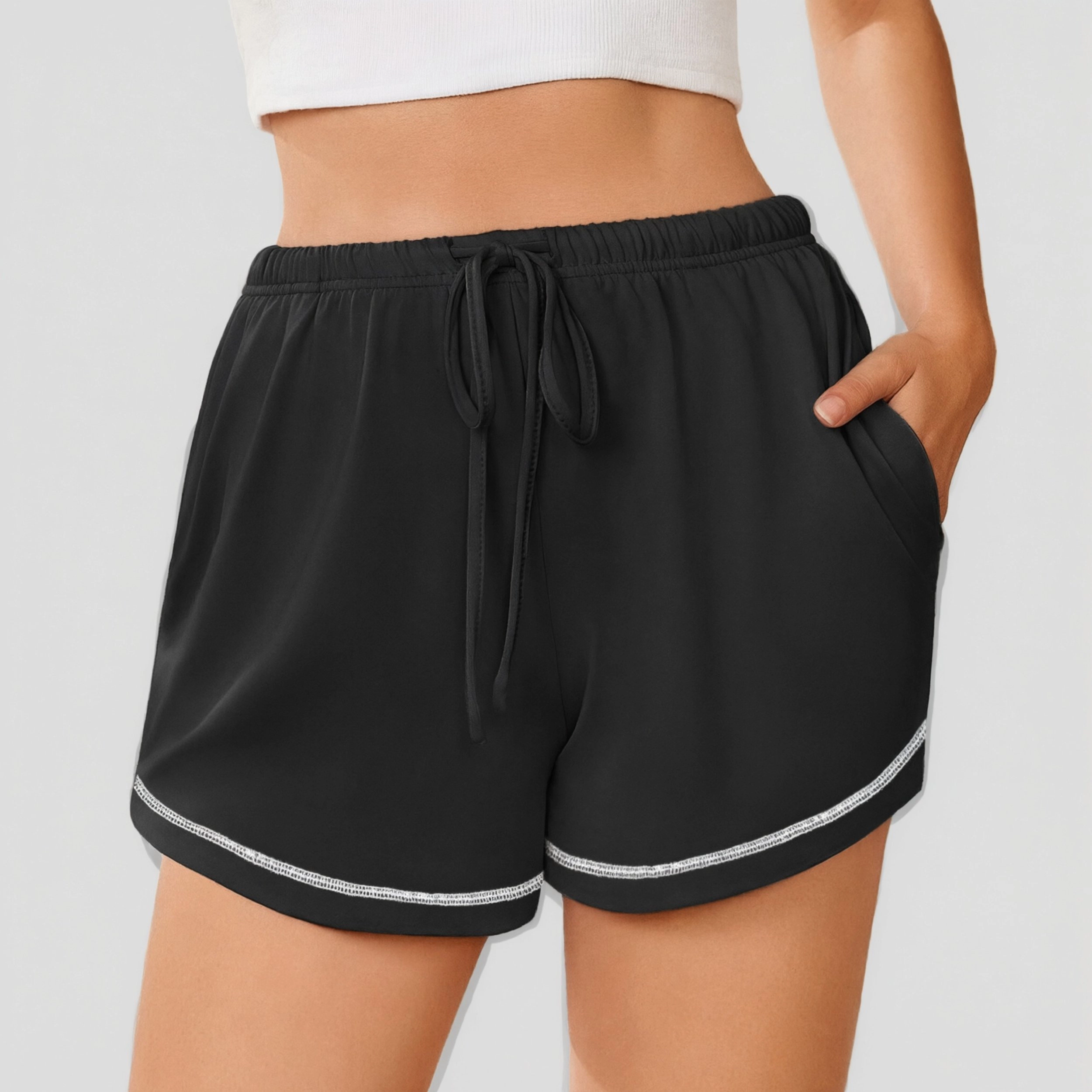Ekouaer Pajama Shorts for Women Soft Sleep Casual Lounge Pants Comfy Pj with Pockets
