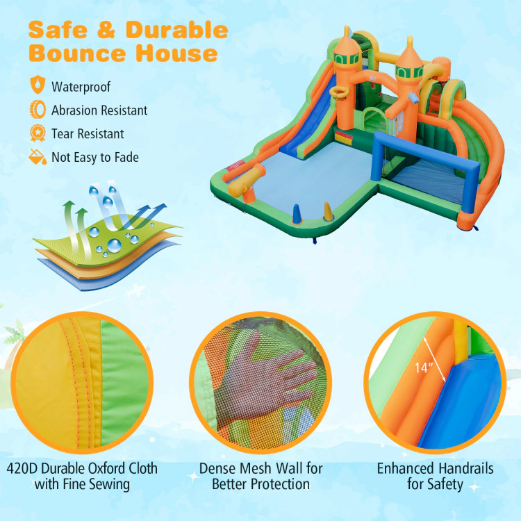 Hivvago Kids Inflatable Water Slide for Yard Lawn (Without Blower)
