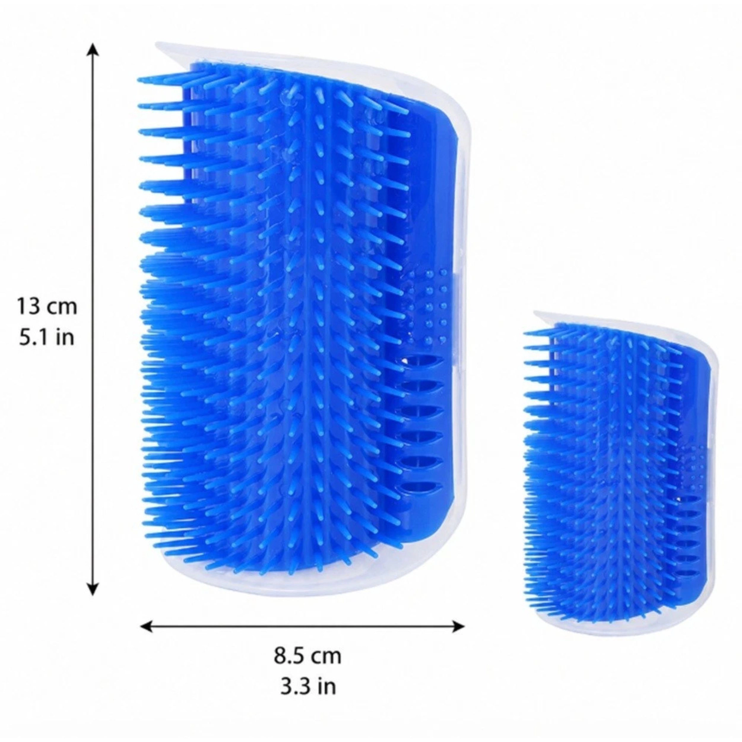 Home Collection Cat Self Groomer Wall Corner Brush with Catnip Holder