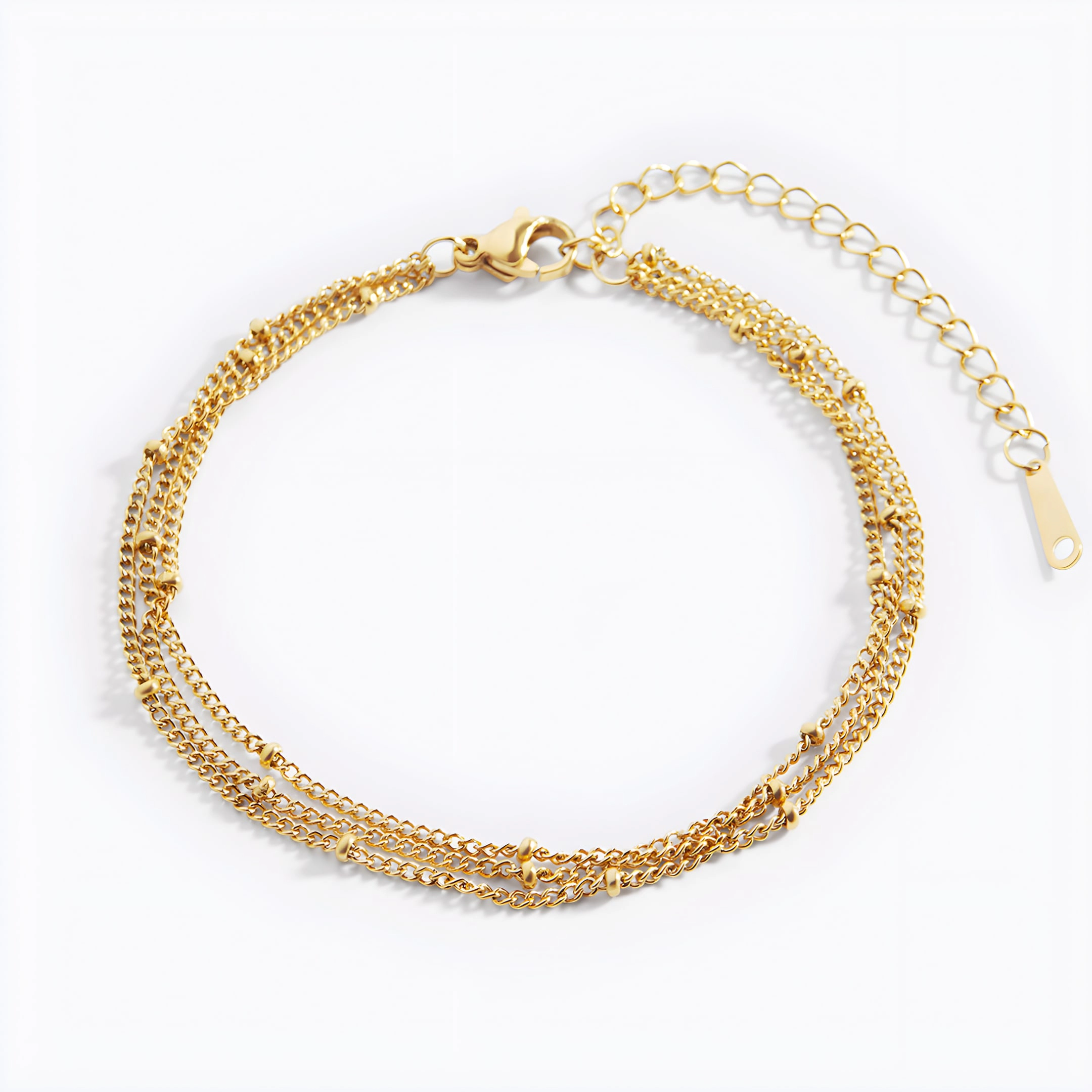 Mint & Lily Women's Triple Layer Satellite Chain Bracelet