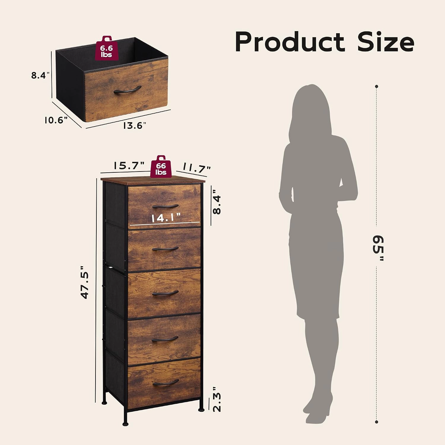 WLIVE Bedroom Small Space Wardrobe