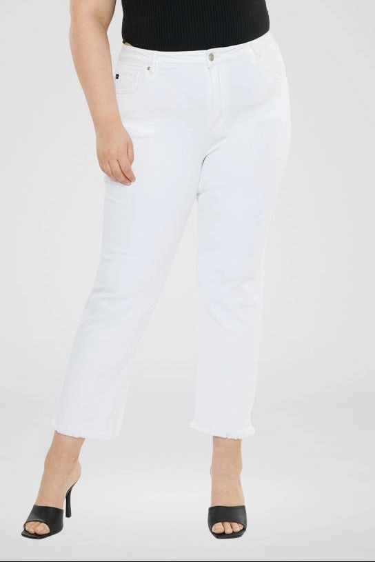 Kancan Women's Plus High Rise Slim Straight Jeans Rita