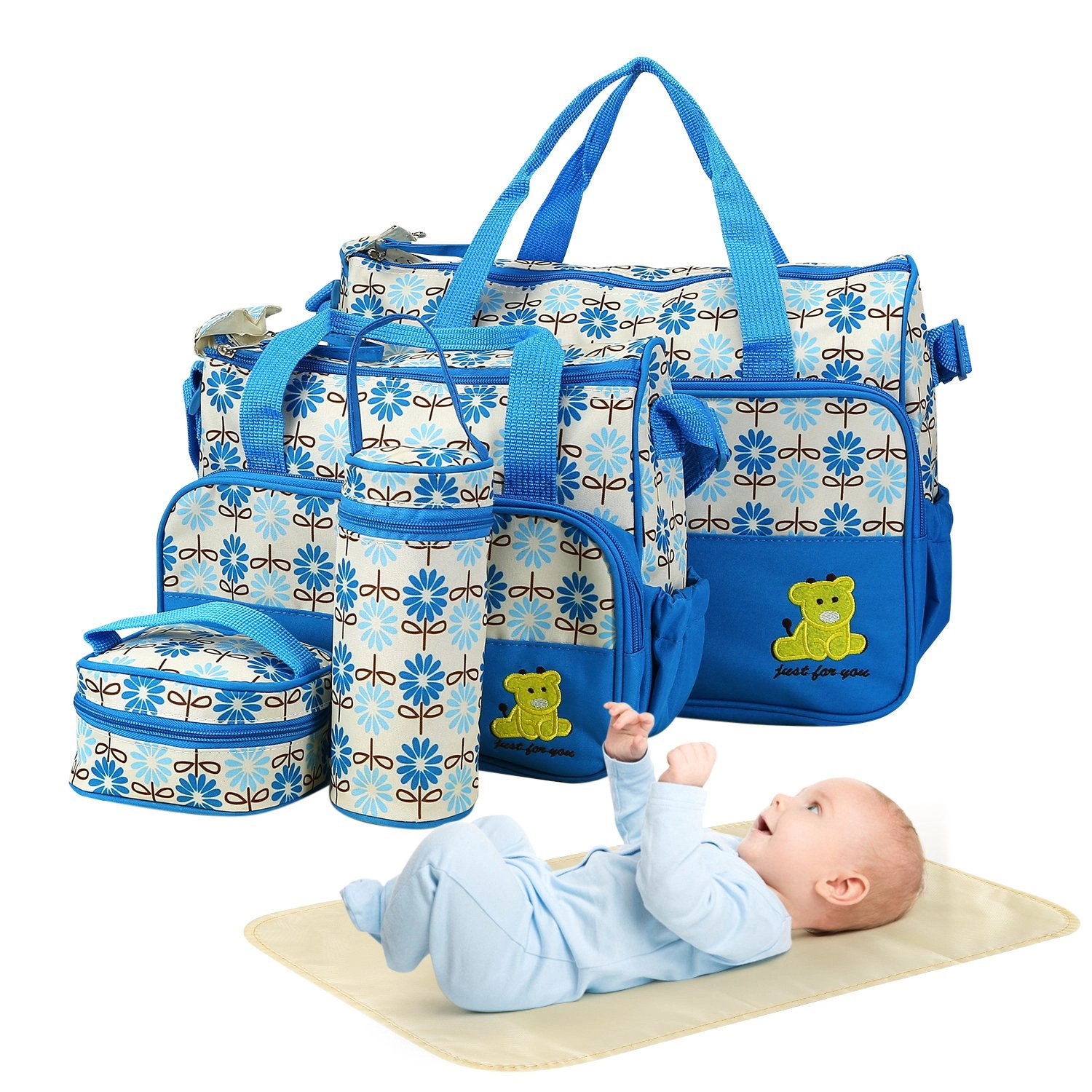 GBruno 5-Piece Diaper Bag Set With Changing Pad