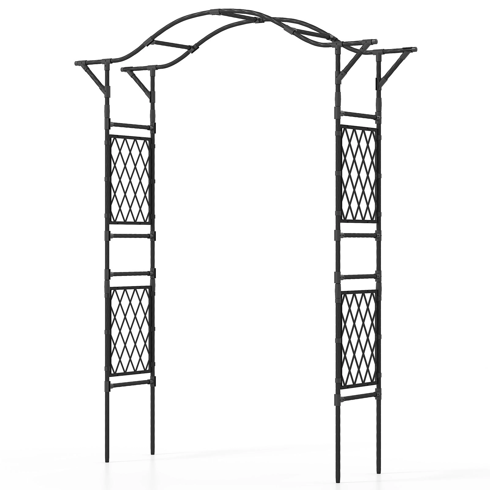 SlickBlue Outdoor Garden Arch for Climbing Plants and Vines