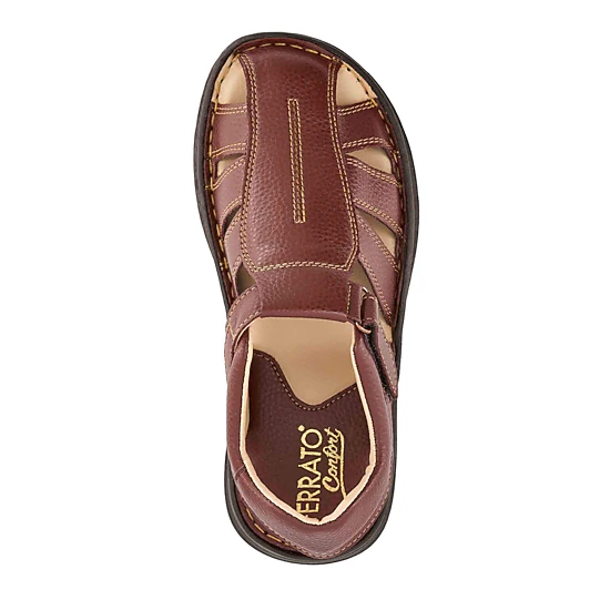 Ferrato Mens Leather Ankle-Strap Sandals