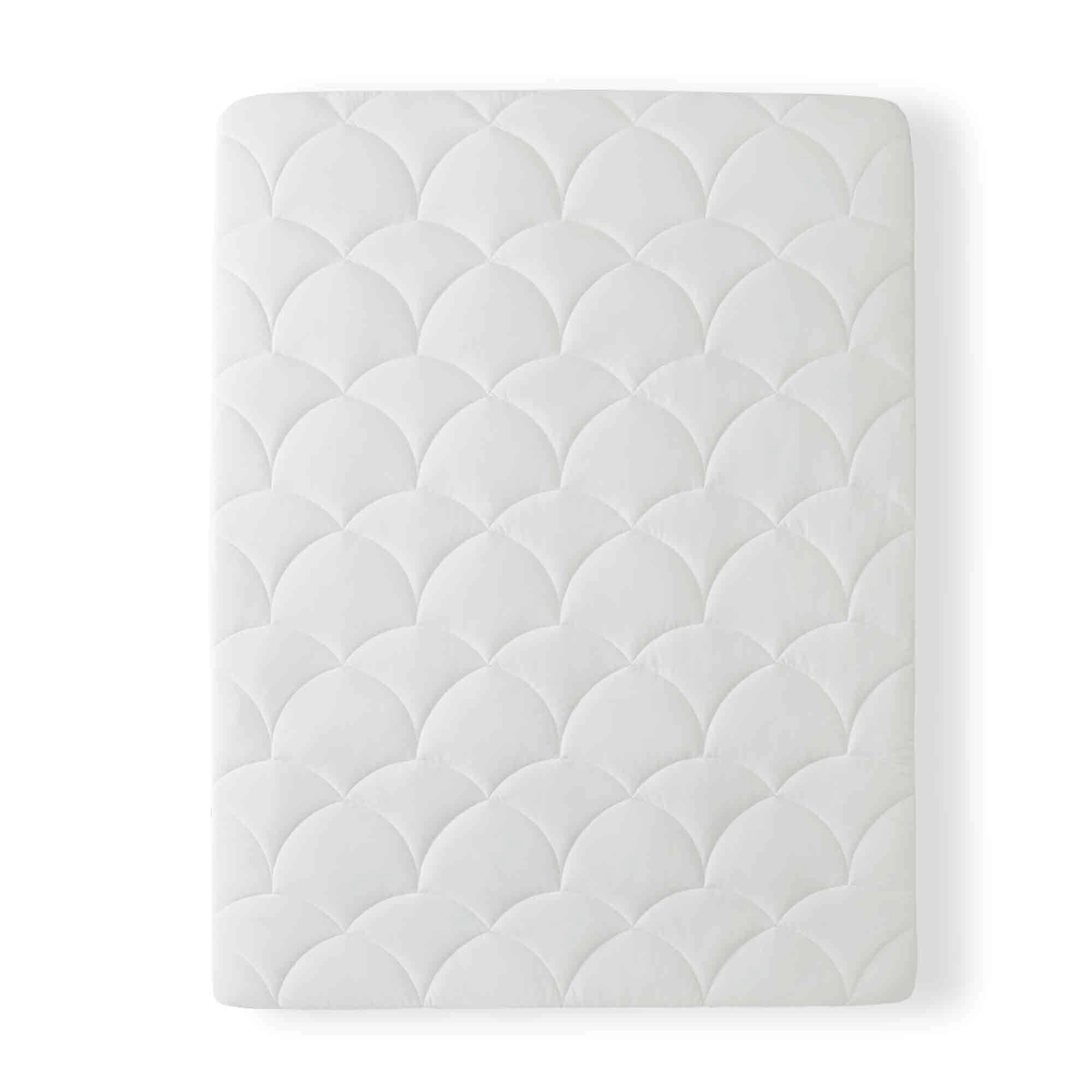 PEACE NEST Cooling Waterproof Mattress Pad with Deep Pocket Fitted Skirt Cloud Quilt