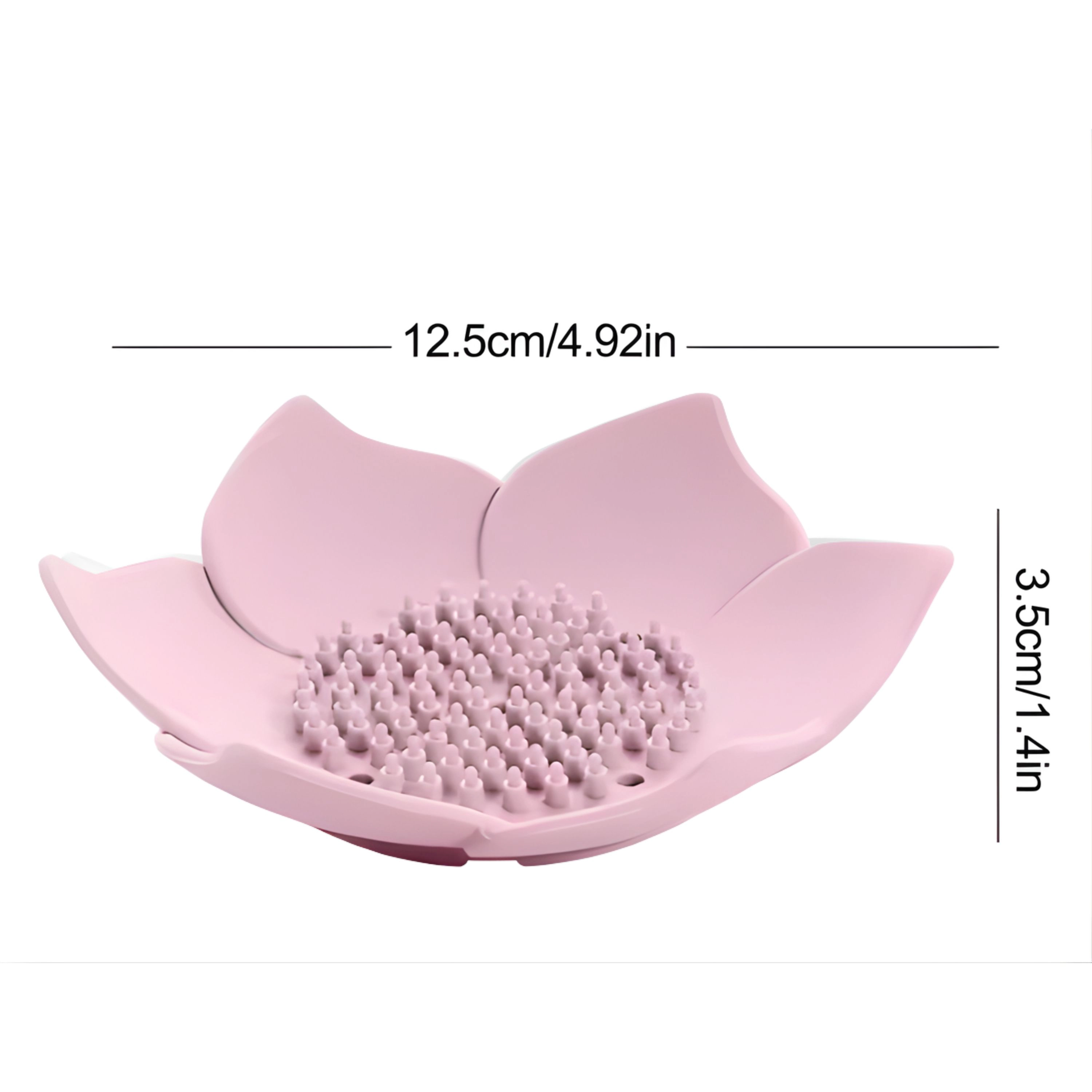 Kitcheniva 2 Pcs Silicone Self-Draining Flower Soap Dish