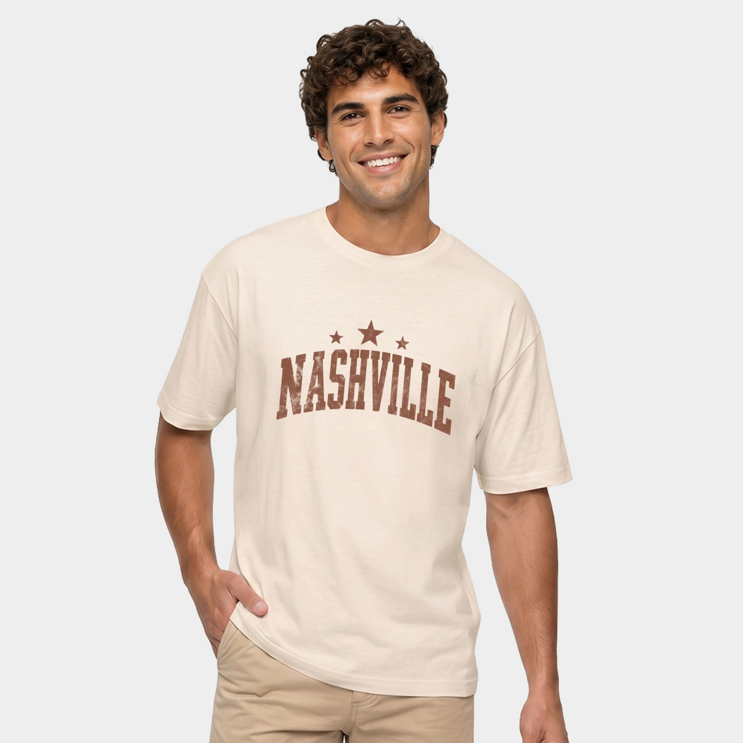 Simply Sage Market - Men's Garment Dyed Graphic T-Shirt Nashville Varsity Stars