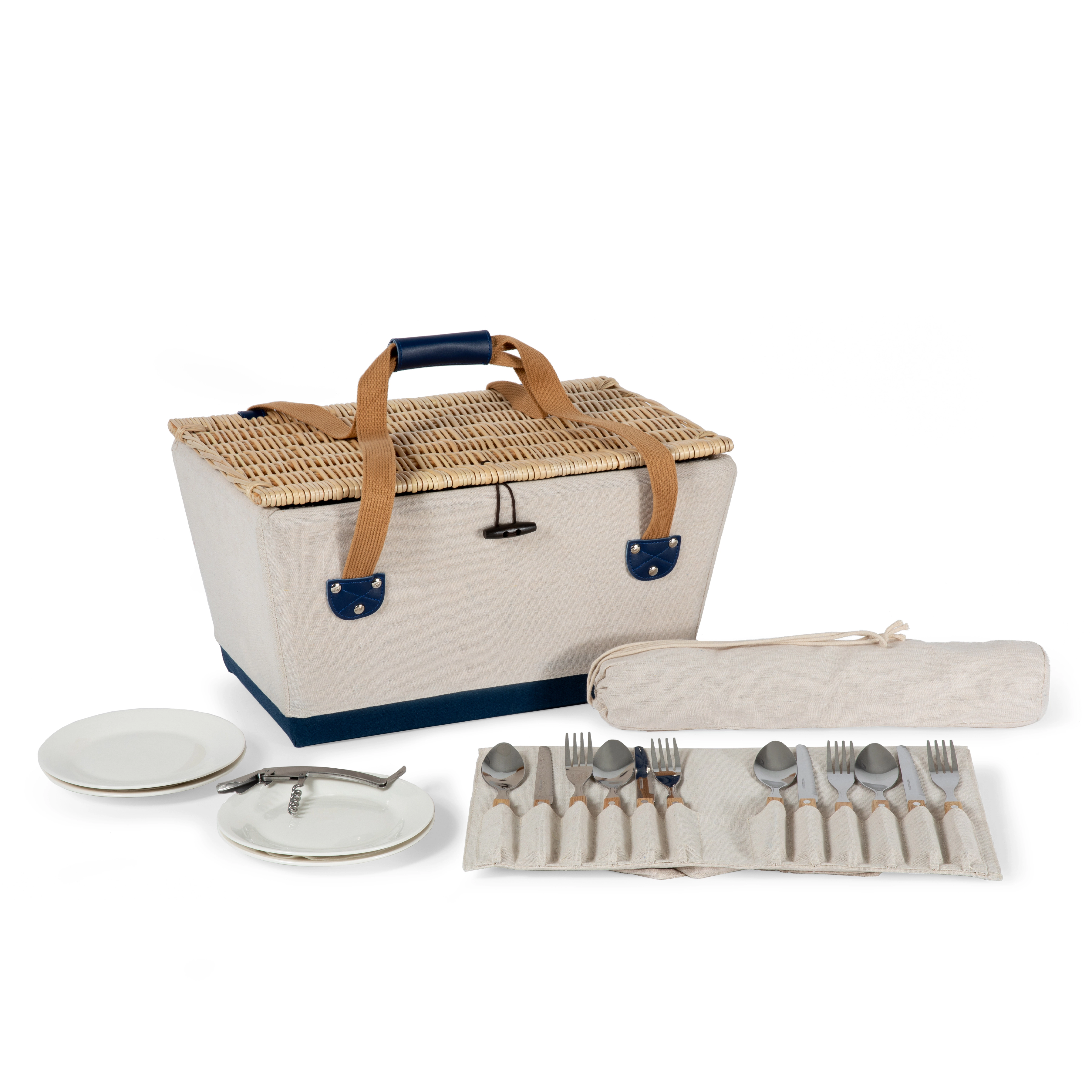 PICNIC TIME Boardwalk Picnic Basket for 4