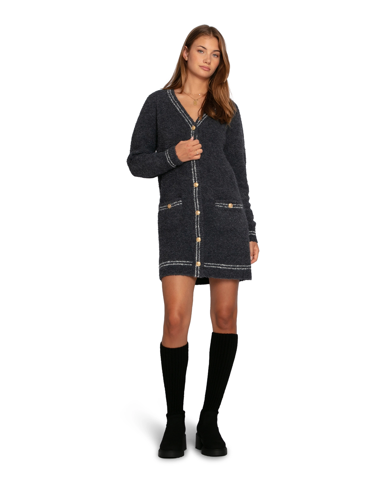 Belle & Bloom Cute This Mini Cardigan Dress