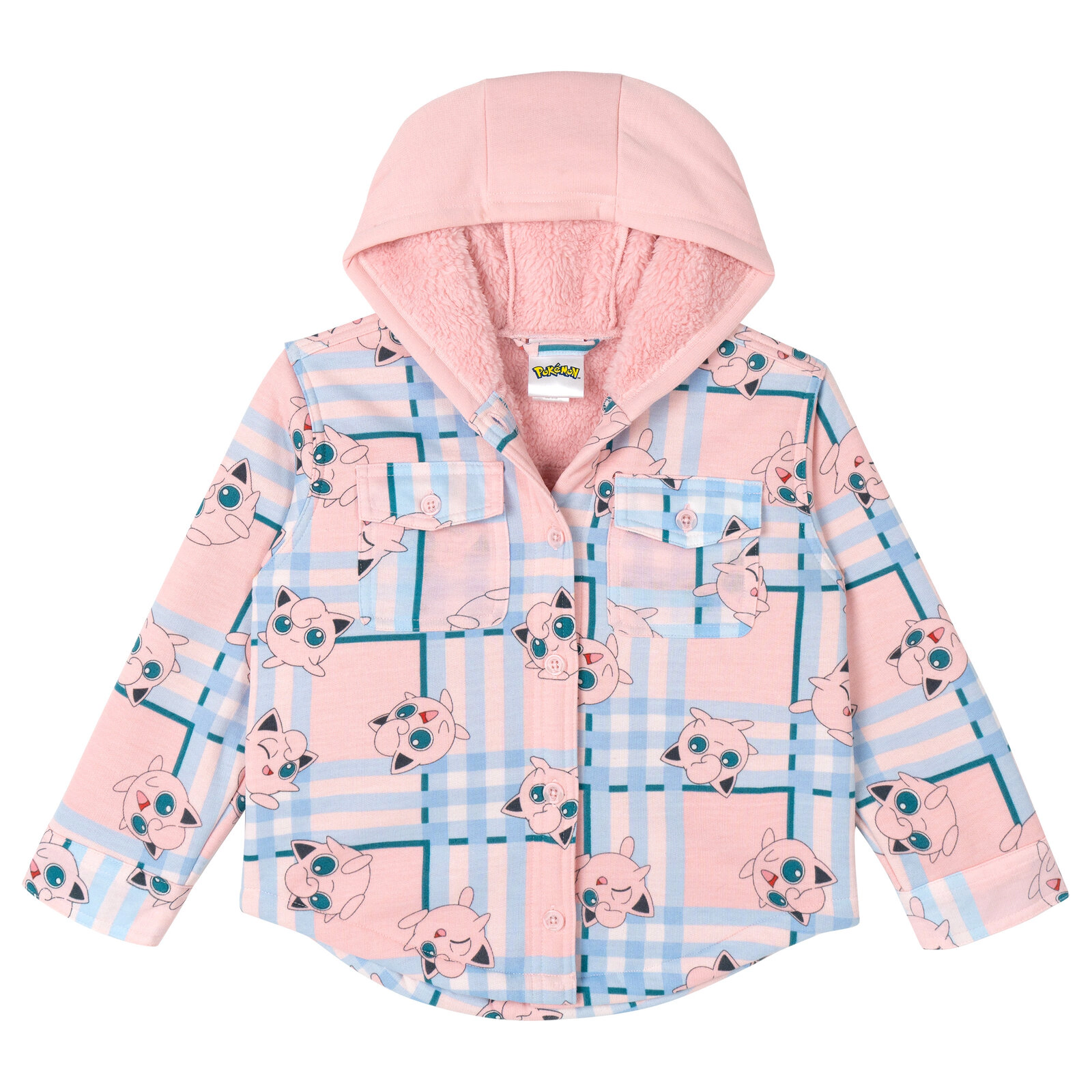 Pokemon Jigglypuff Girls' Hooded Shacket