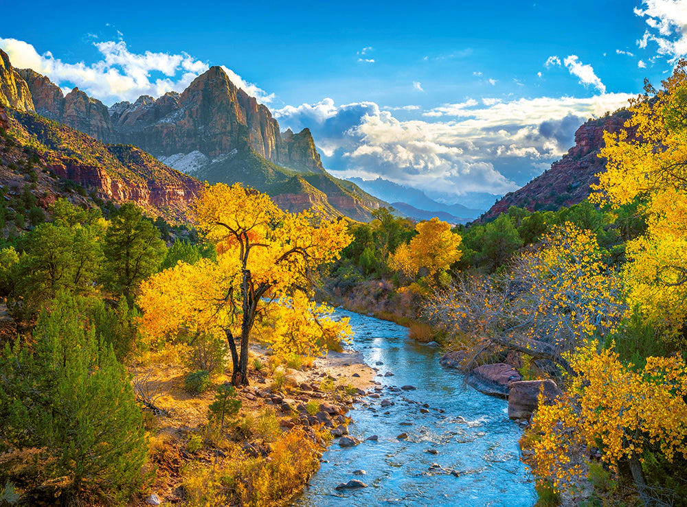 CASTORLAND 3000 Piece Jigsaw Puzzles, Autumn in Zion National Park, Nature and Landscape, USA, C-300624-2