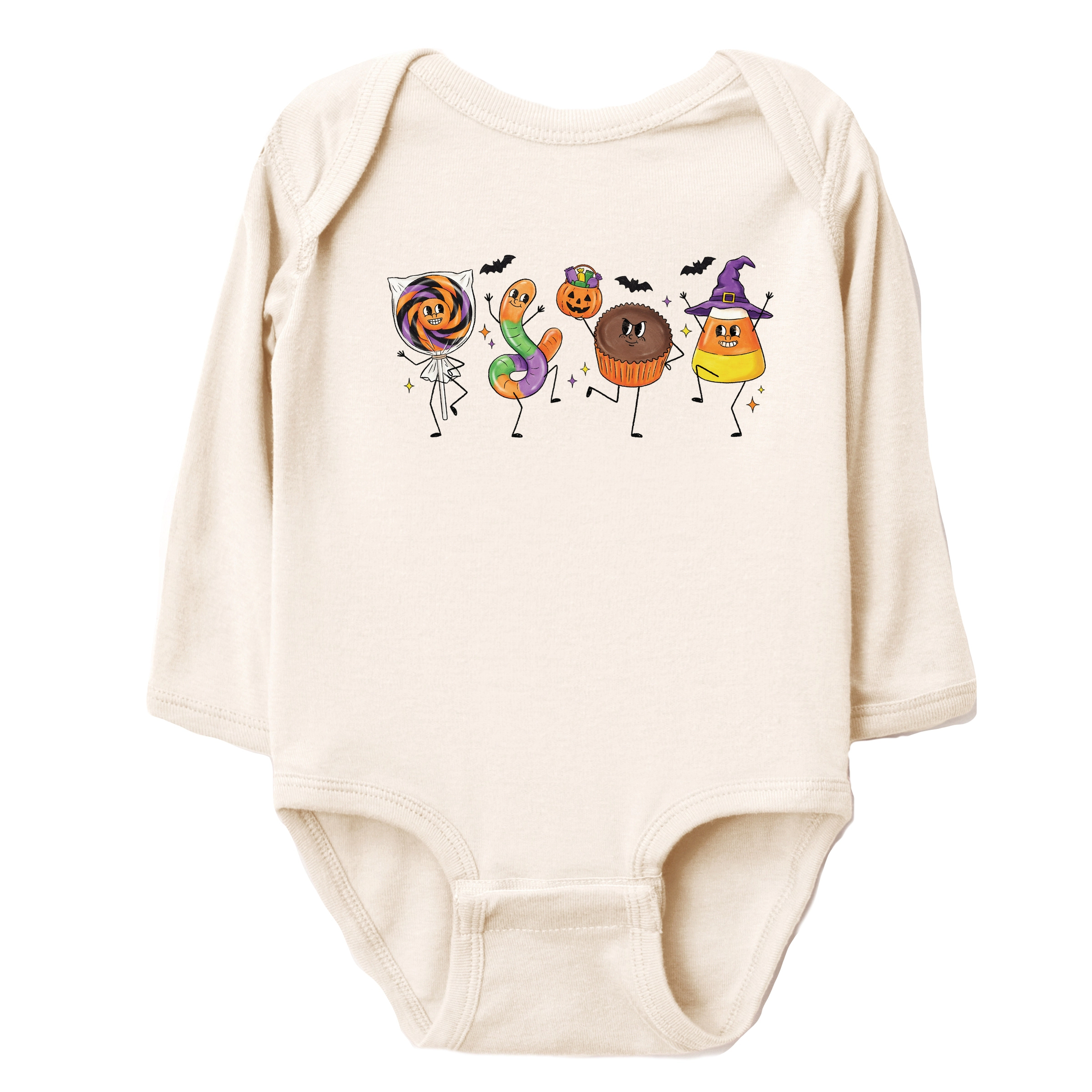 The Juniper Shop - Infant Long Sleeve Bodysuit Candy Stick Figures
