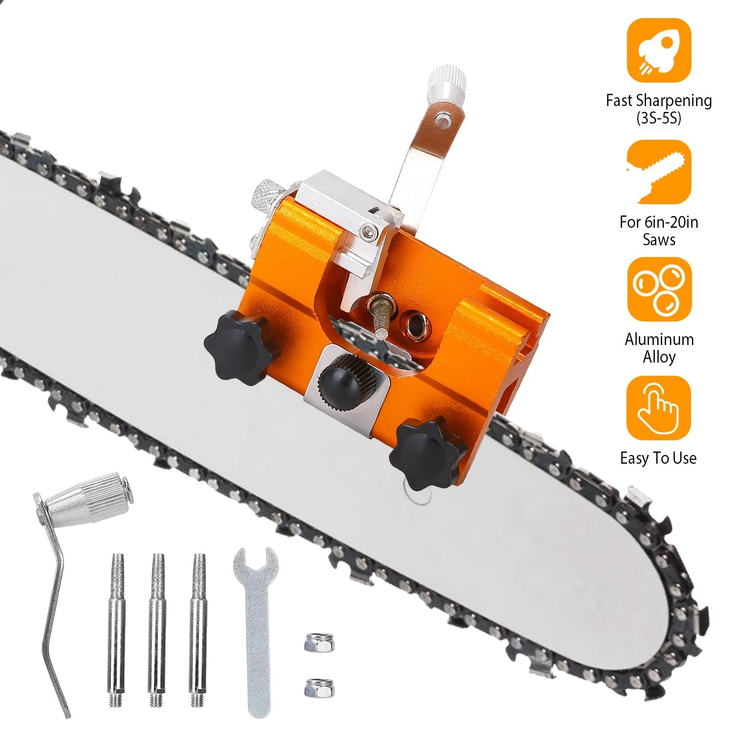 GBruno Hand Crank Chainsaw Sharpener Kit