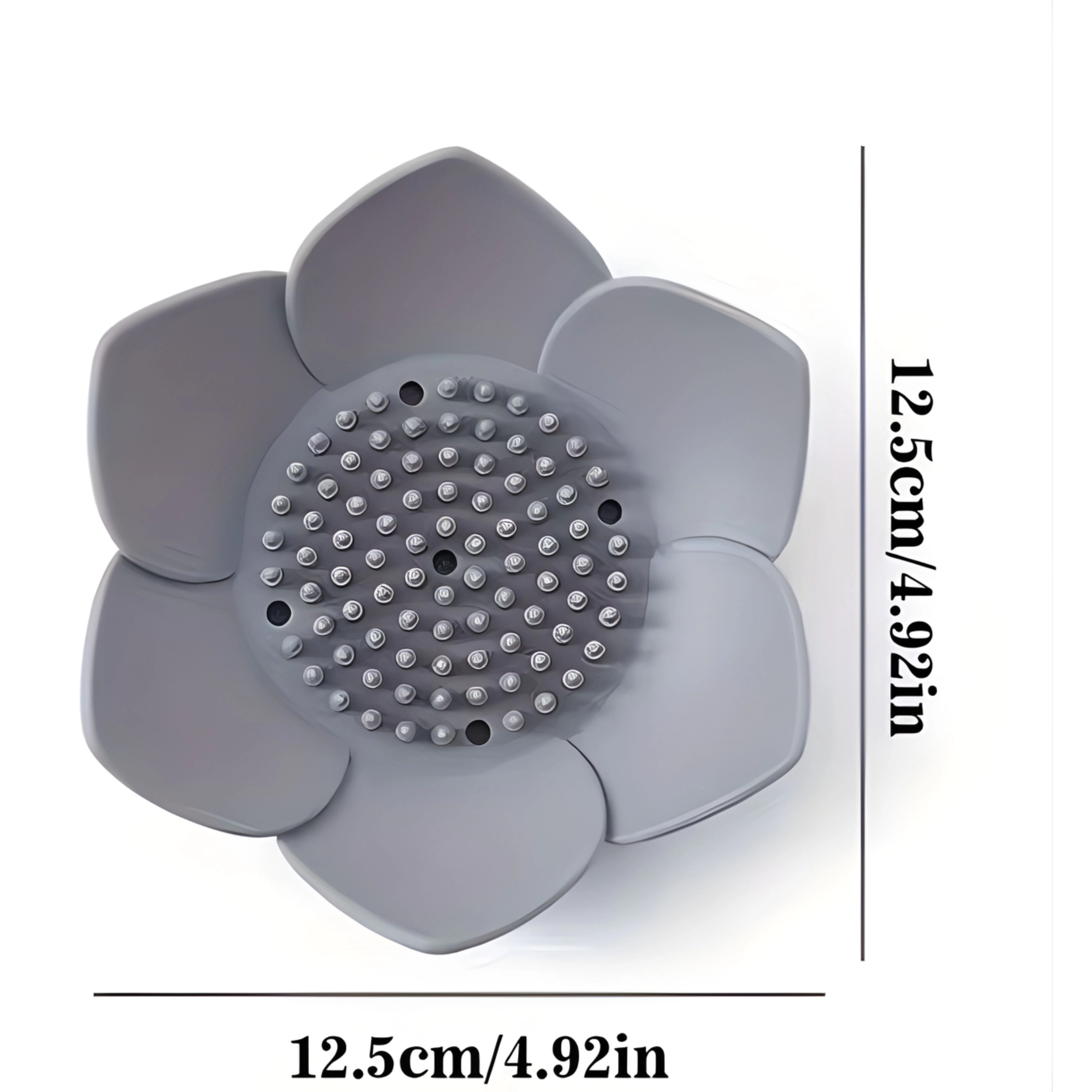 Kitcheniva 2 Pcs Silicone Self-Draining Flower Soap Dish