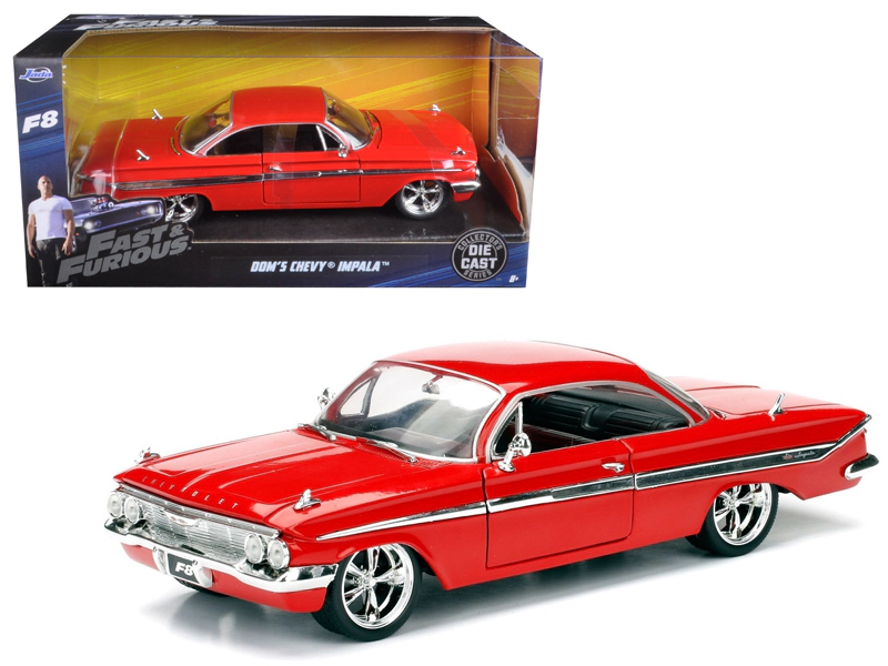 Jada Dom's Chevrolet Impala Red "Fast & Furious F8: The Fate of the Furious" (2017) Movie 1/24 Diecast Model Car by Jada