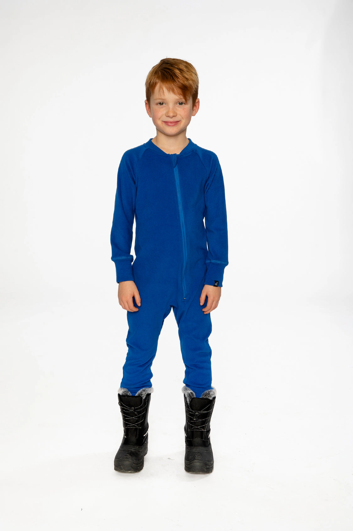 Deux par Boys One Piece Asymmetric Zip Thermal Underwear