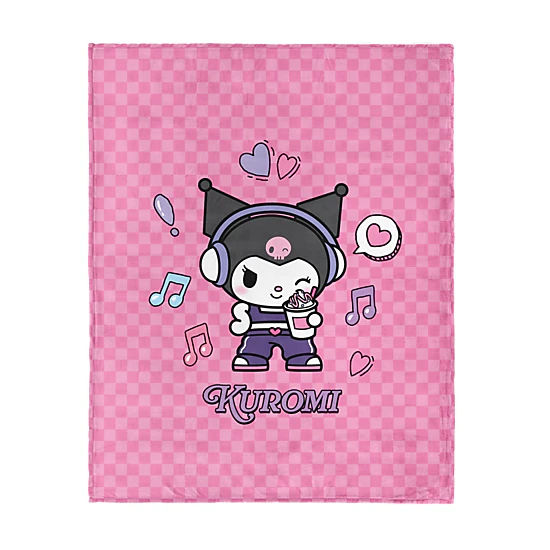 Sweet Home Collection Kids Pop Kuromi Micro Raschel Throw Blanket 46"x60"