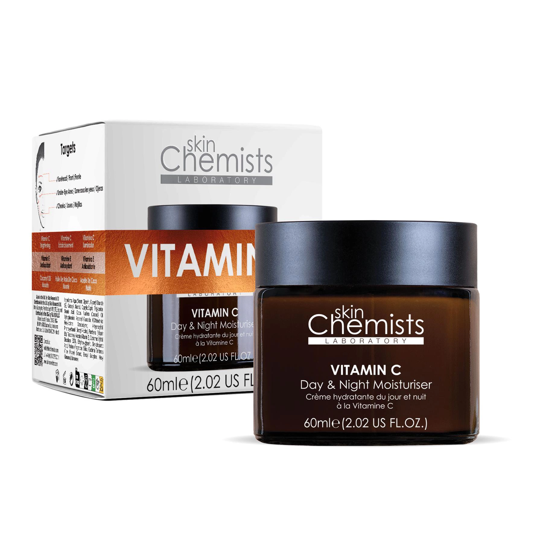 skinChemists Vitamin C Brightening Day & Night Moisturiser 60ml