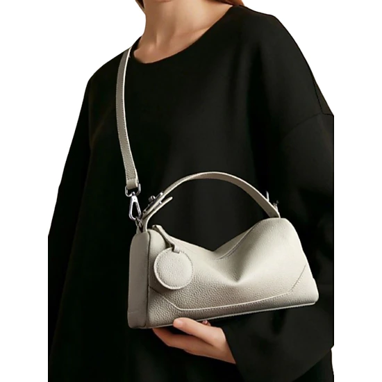 Alilang Women's Pebbled Leather Satchel Bag with Top Handle Adjustable Crossbody Strap and Zipper Closure