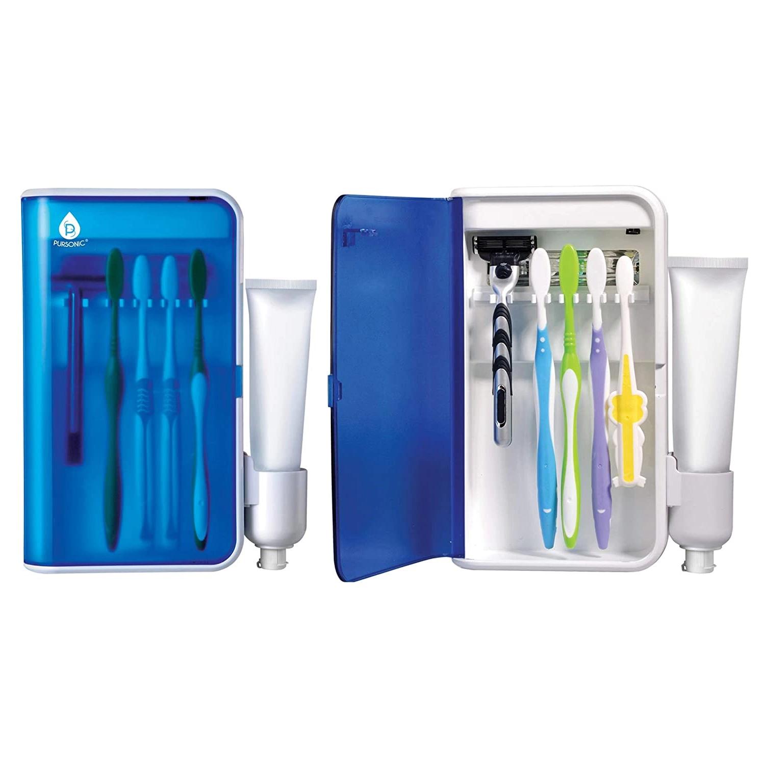 Pursonic Unisex UV Toothbrush Sanitizer – Wall Mountable Portable Toothbrush Sterilizer with Ozone Technology