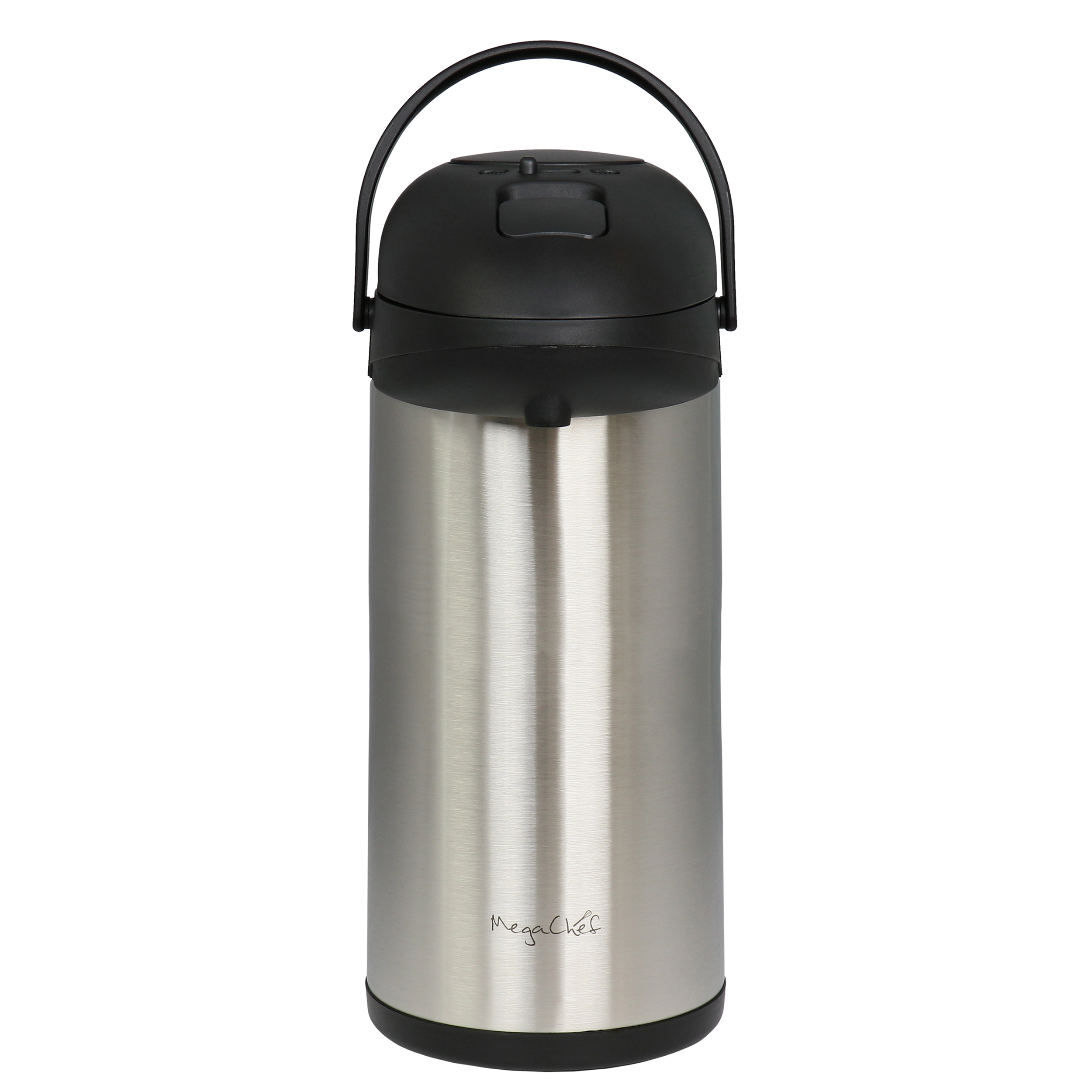 MegaChef 5.3 Quart Stainless Steel Vacuum Body Pump Cap Air Pot