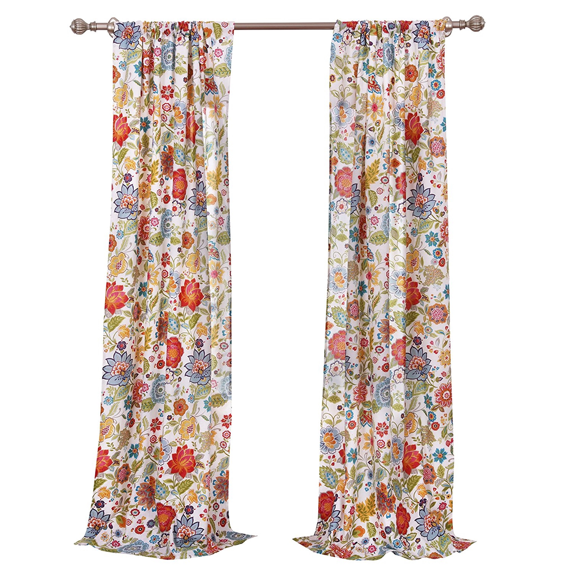 Greenland Home Fashion Astoria Sun Protection Window Curtain Panel Pair With Tie Backs - 2 - Piece