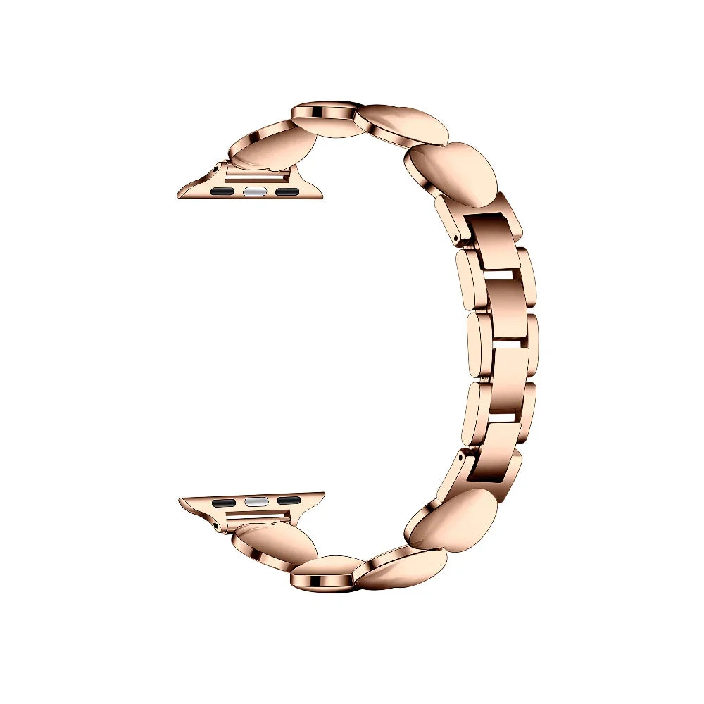 Posh Tech Womens Aphrodite Heart Stainless Steel Band for Apple Watch