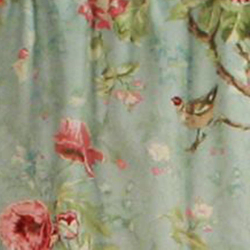 Ellis Curtain Balmoral Floral Print Semi Sheer Valance Curtain 48" x 15" Sage/Wine