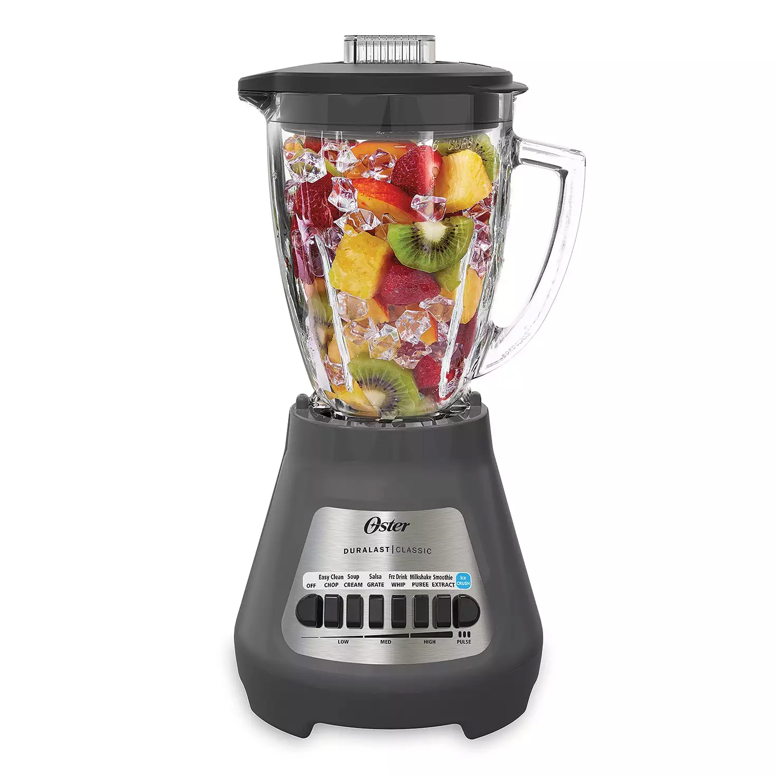 Oster Classic Duralast 8 Speed Blender with 6 Cup Glass Blending Jar in Grey