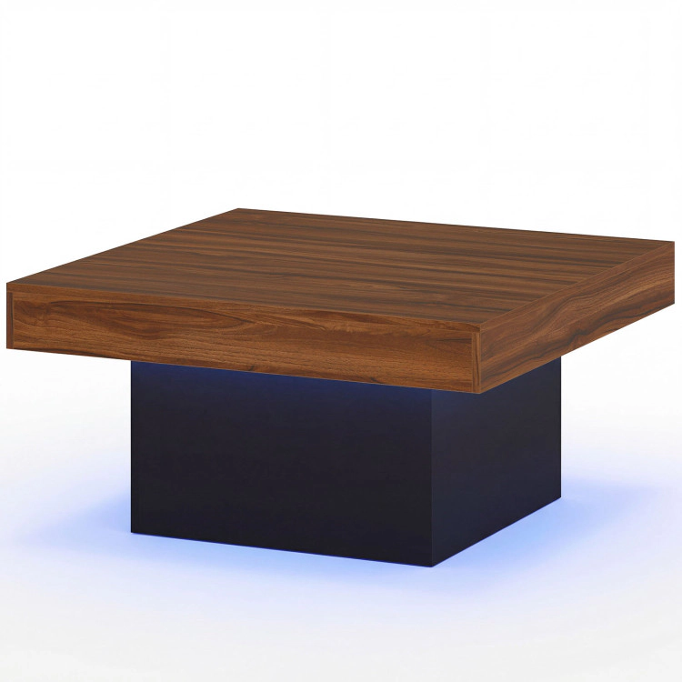 Hivvago Coffee Table Accent Table With Led Lights And Dynamic Modes