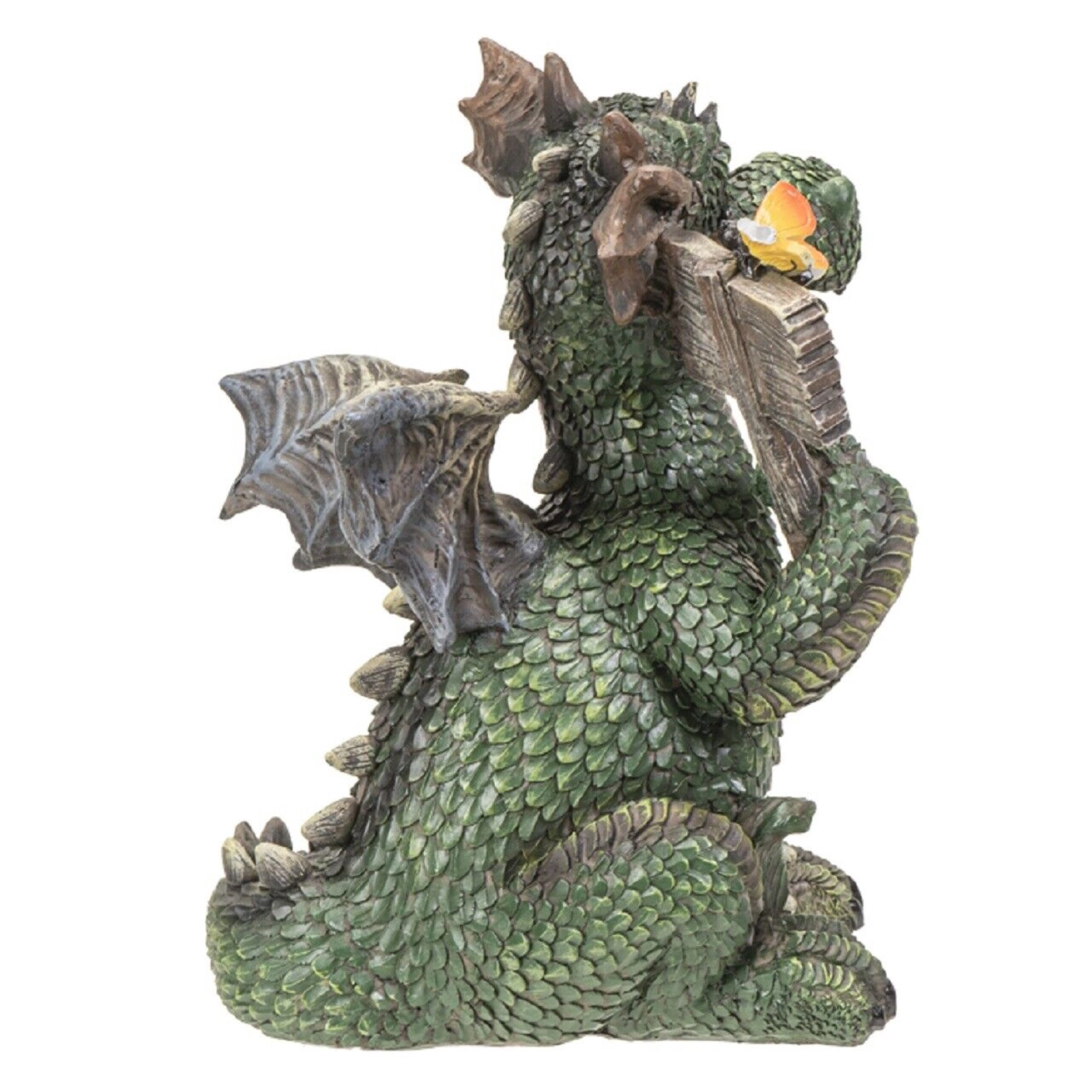 Pacific Giftware Green Dragon with Welcome Sign Figurine 7 Inch