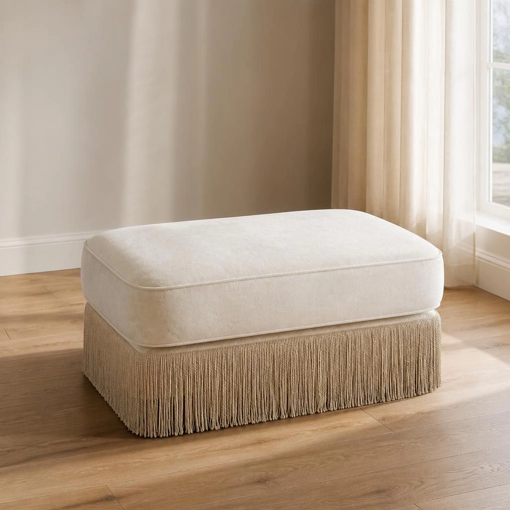GOODSILO Soft Upholstered Velvet Ottoman Foot Stool