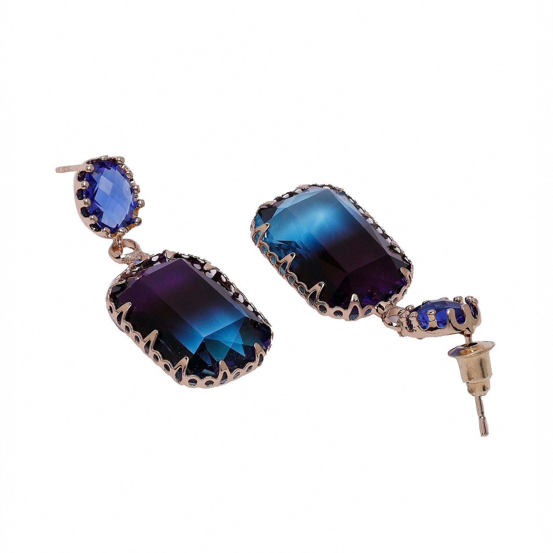 AGP PARIS Womens Diva Classy Rectangle Drop Earrings