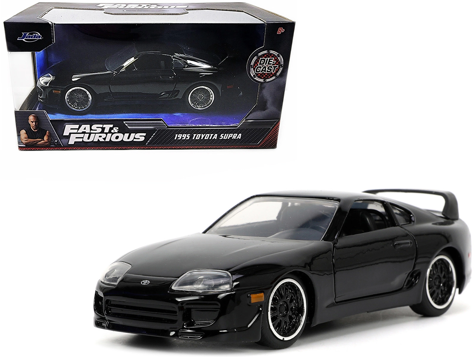 Jada 1995 Toyota Supra Black "Fast & Furious" Movie 1/32 Diecast Model Car by Jada