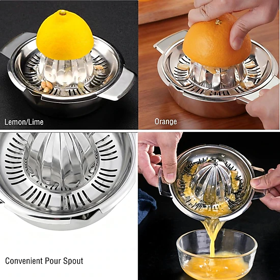 Giantpower Stainless Steel Hand Juicer Reamer Rotation Press with ...