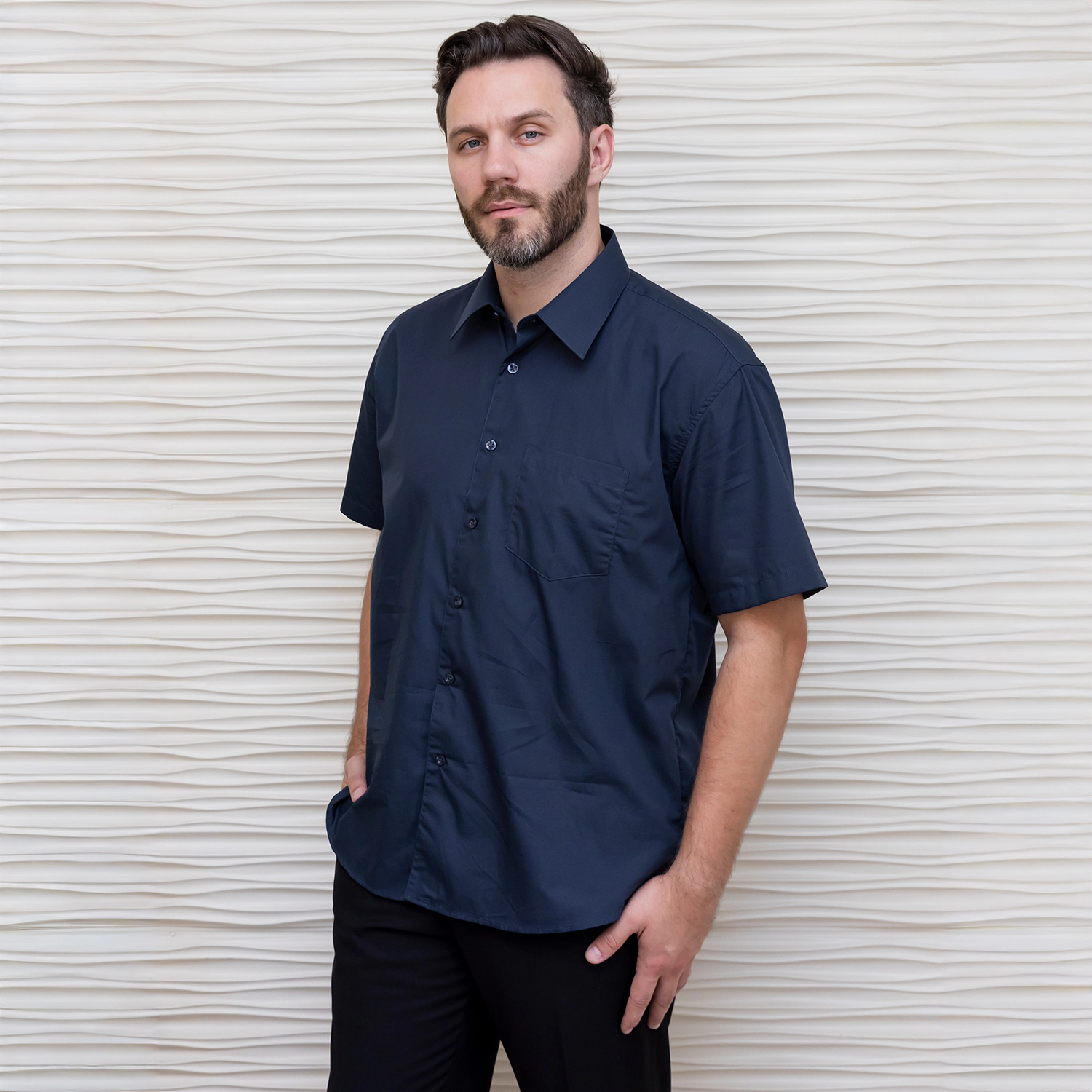 Gioberti Men's Short Sleeve Solid Dress Shirt