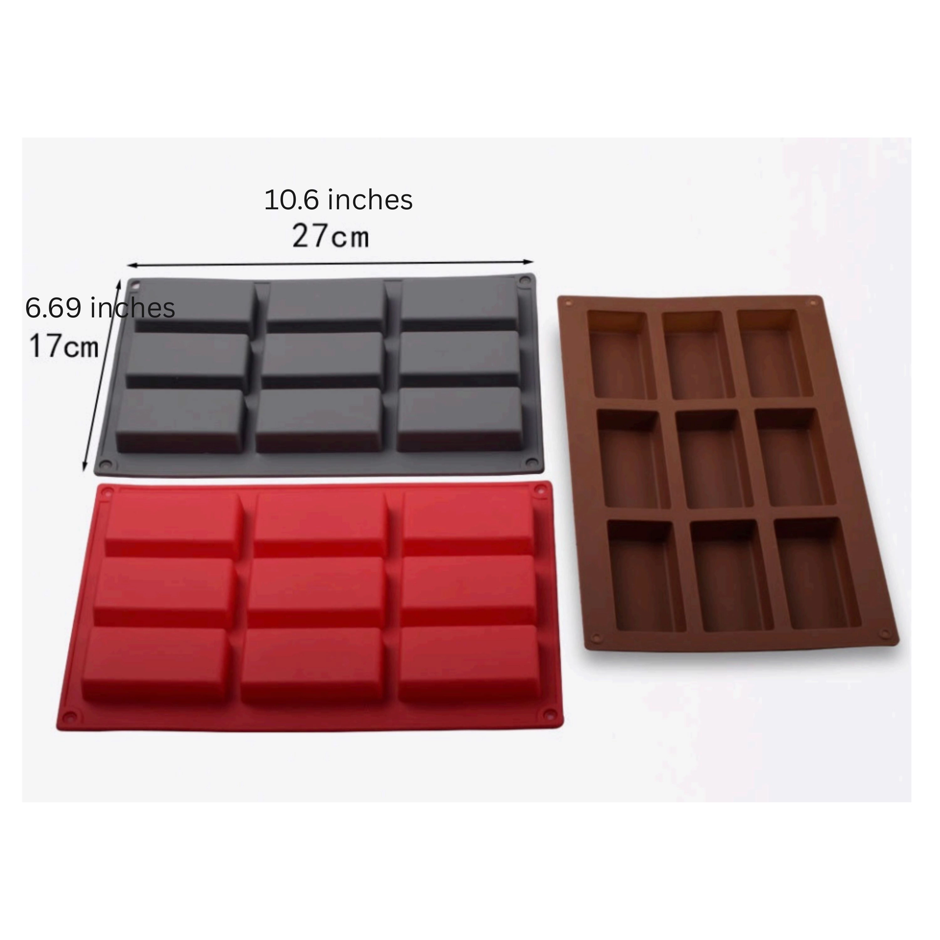 Kitcheniva 6.7 x 10.6 Inch Silicone Chocolate Bar Mold